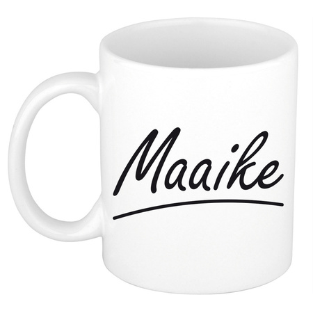 Name mug Maaike with elegant letters 300 ml