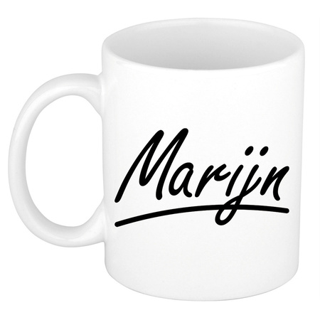 Name mug Marijn with elegant letters 300 ml