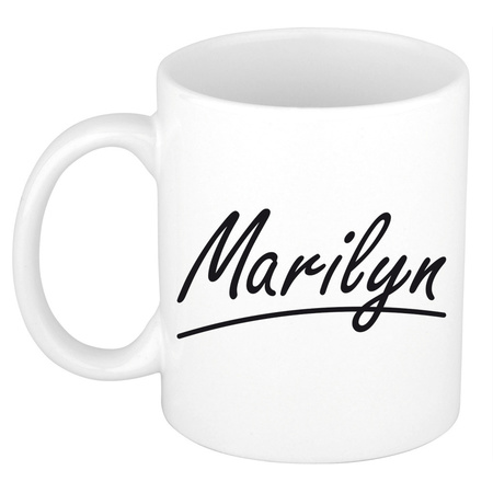 Name mug Marilyn with elegant letters 300 ml