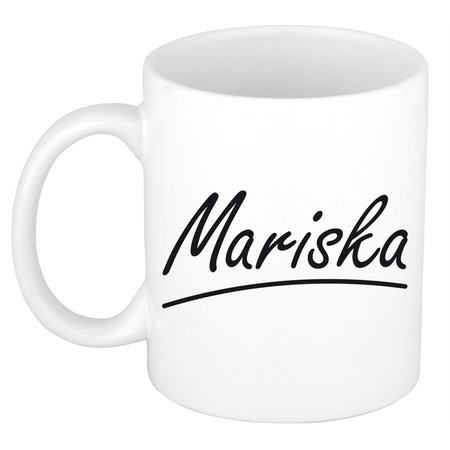 Name mug Mariska with elegant letters 300 ml