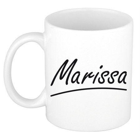 Name mug Marissa with elegant letters 300 ml
