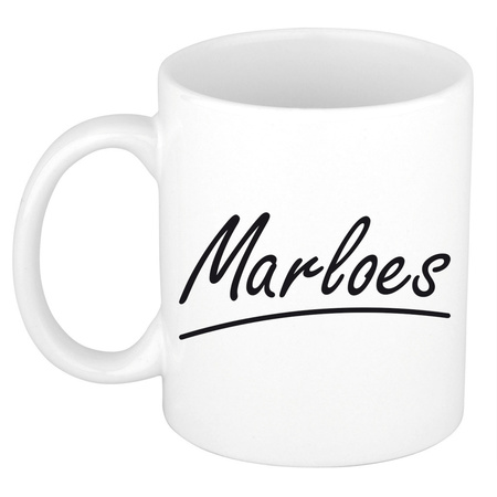 Name mug Marloes with elegant letters 300 ml