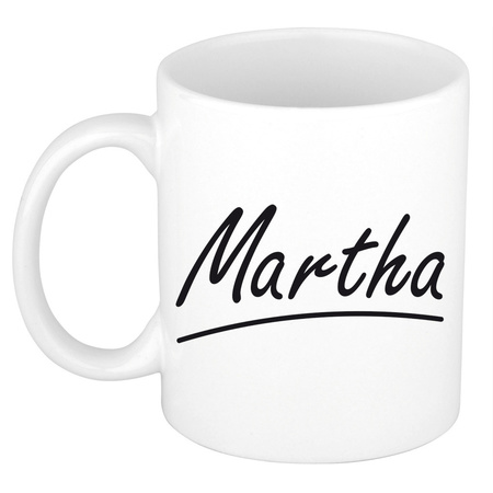 Name mug Martha with elegant letters 300 ml