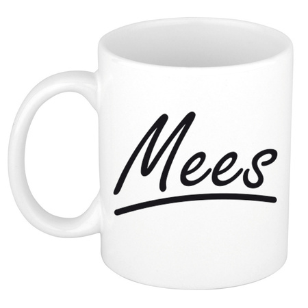 Name mug Mees with elegant letters 300 ml
