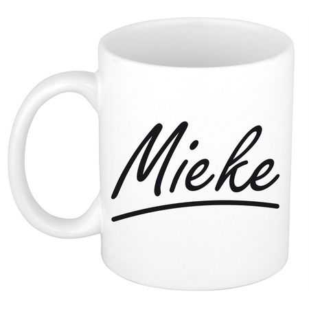 Name mug Mieke with elegant letters 300 ml