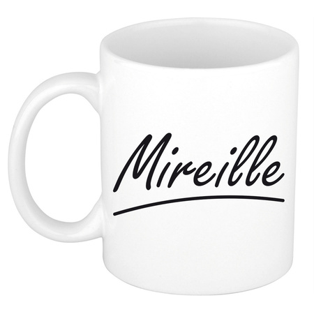 Name mug Mireille with elegant letters 300 ml