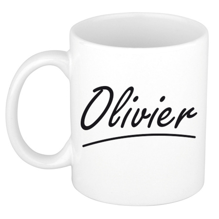 Name mug Olivier with elegant letters 300 ml