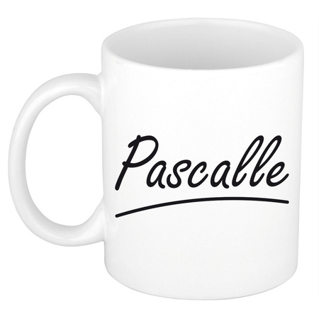 Name mug Pascalle with elegant letters 300 ml