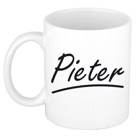 Name mug Pieter with elegant letters 300 ml