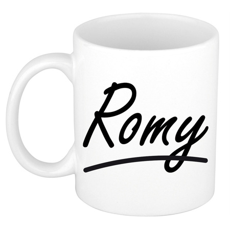 Name mug Romy with elegant letters 300 ml