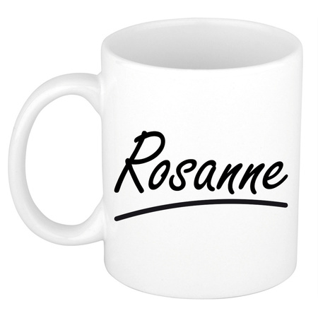 Name mug Rosanne with elegant letters 300 ml