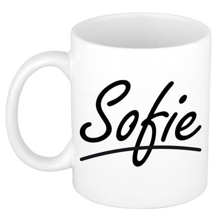 Name mug Sofie with elegant letters 300 ml