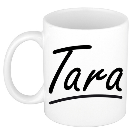 Name mug Tara with elegant letters 300 ml