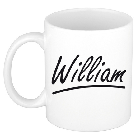 Name mug William with elegant letters 300 ml