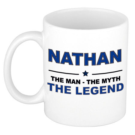 Nathan The man, The myth the legend collega kado mokken/bekers 300 ml