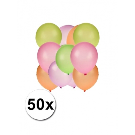 Neon ballonnen 50 stuks