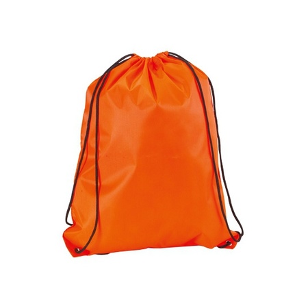 Neon orange gym sport bag 34 x 42 cm