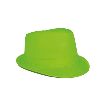 Neon trilby hat