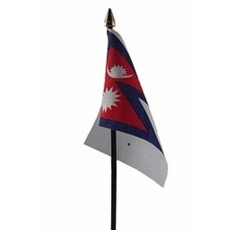Nepal vlaggetje met stokje