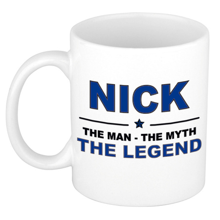 Nick The man, The myth the legend collega kado mokken/bekers 300 ml