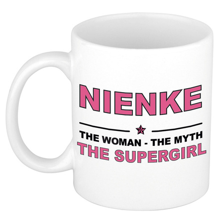 Nienke The woman, The myth the supergirl collega kado mokken/bekers 300 ml