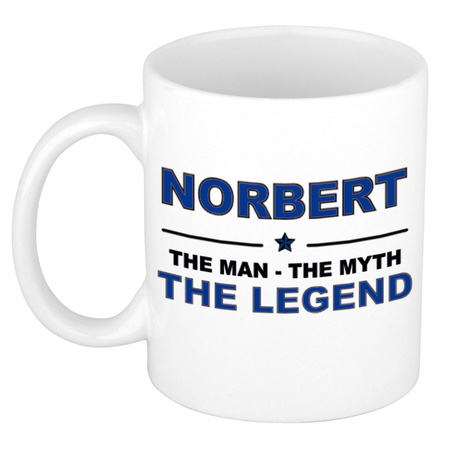 Norbert The man, The myth the legend collega kado mokken/bekers 300 ml