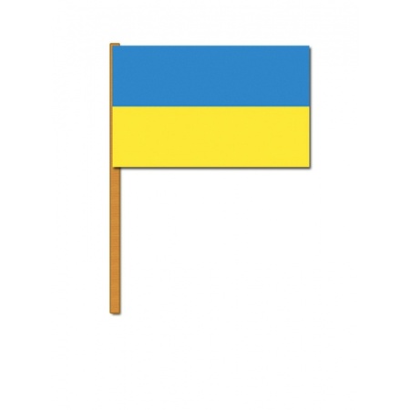 Ukraine waving flag 30 x 45 cm