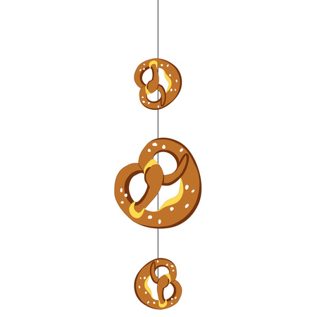 Lenght pendulum with pretzels 75 x 28 cm