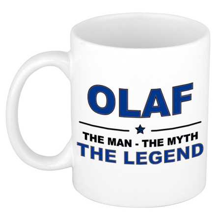 Olaf The man, The myth the legend collega kado mokken/bekers 300 ml