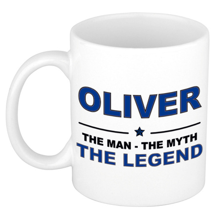 Oliver The man, The myth the legend collega kado mokken/bekers 300 ml