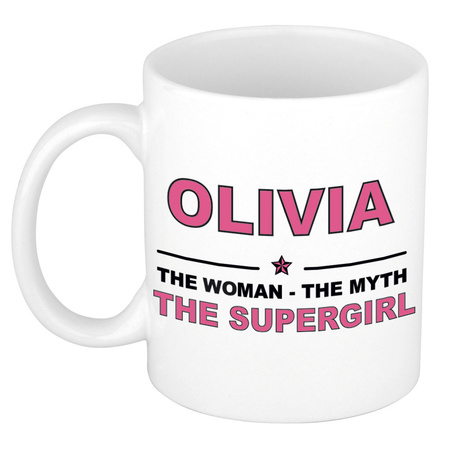 Olivia The woman, The myth the supergirl collega kado mokken/bekers 300 ml