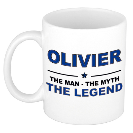 Olivier The man, The myth the legend collega kado mokken/bekers 300 ml