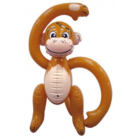 Inflatable tropical set cactus and monkey