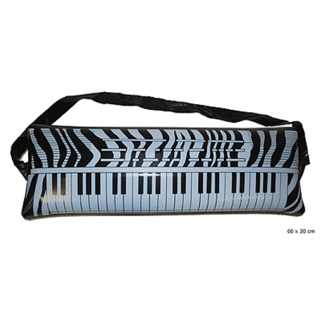 Set 2x opblaasbare muziek instrumenten keyboard en microfoon