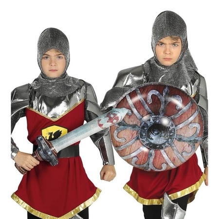 Inflatable shield with sword