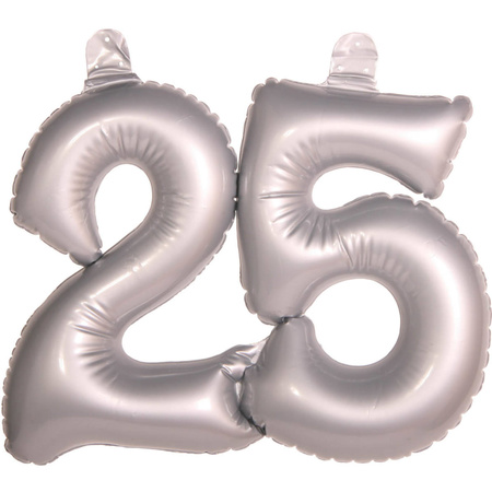 Inflatable 25 years silver theme party articles