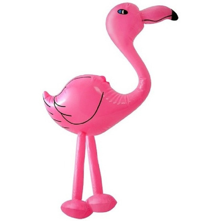 Opblaasbare flamingo en meeuw