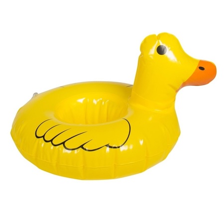 Inflatable beverage holder duck 34 cm