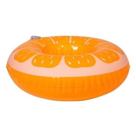 Inflatable beverage holder orange 17 cm