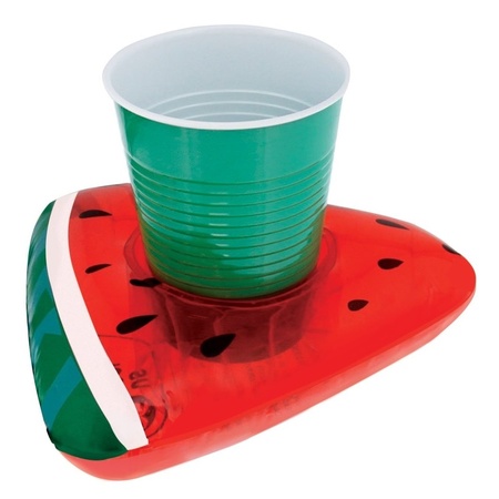 Inflatable beverage holder watermelon 19 cm