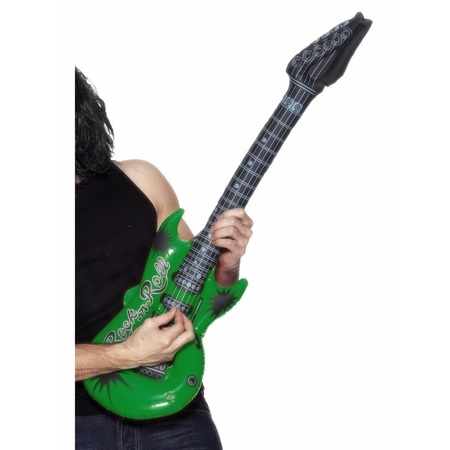 Opblaasbare groene elektrische gitaar 99 cm
