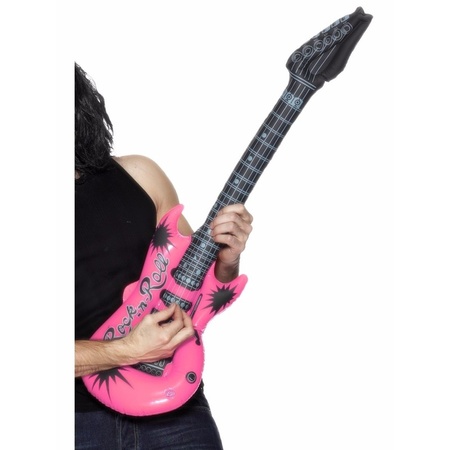 Opblaasbare roze elektrische gitaar 99 cm