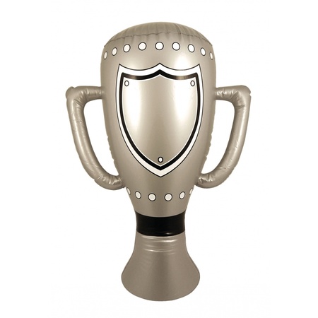 Inflatable trophy 60 cm silver