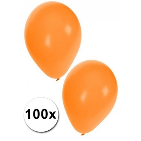Party ballonnen oranje, 100 stuks