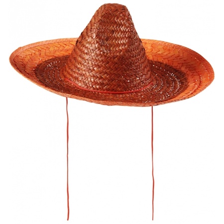Oranje carnaval verkleed sombrero hoed 48 cm
