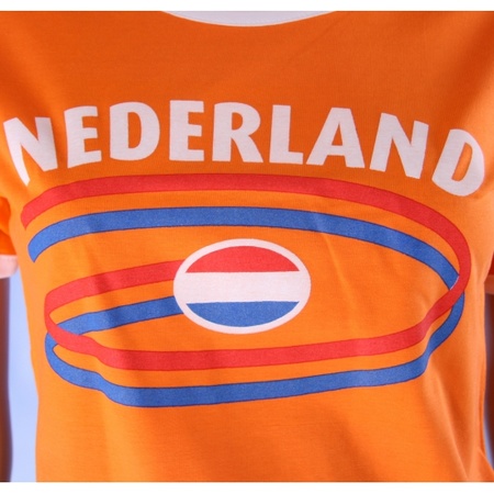Oranje dames shirts met vlag van Nederlandse