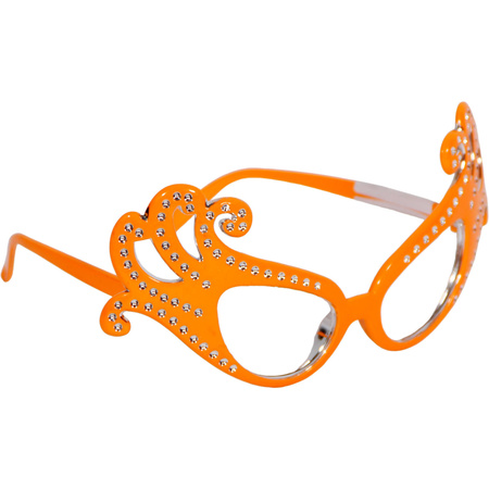 Orange glasses Dame Edna