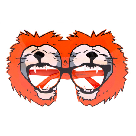 Orange glasses with lions