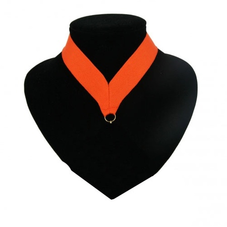 Orange ribbon for a medal