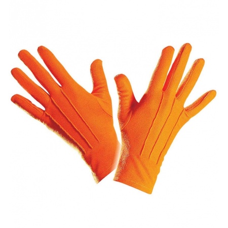 Orange gloves short